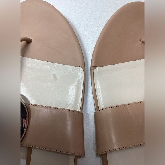Frances Valentine Leather Thong Sandals Light Tan Slip-On Women’s Size 11 - Picture 8 of 10
